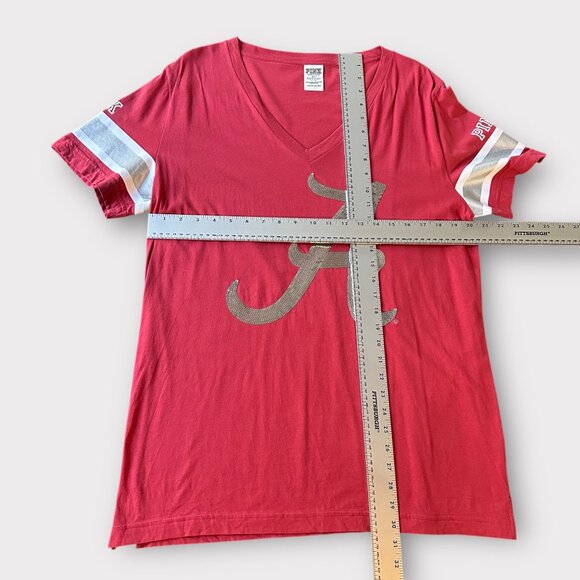 PINK Victoria's Secret 5th & Ocean Women's Shirt Tee ALABAMA Bama Sequins Large - Picture 6 of 8